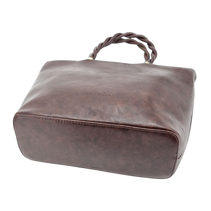 Hnědá klasická dámská kabelka INES DELAURE